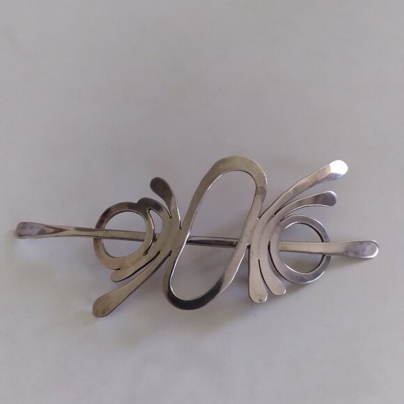 Large Silver Hair Clip/Slide - Picture 2 of 5